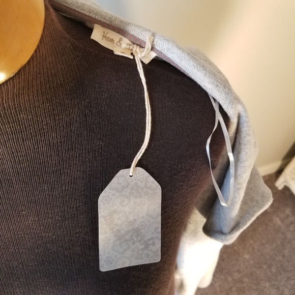 NWT Hem & Thread cardigan hoodie w pockets - Picture 11 of 12